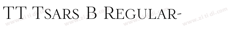 TT Tsars B Regular字体转换